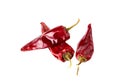 Dry red pepper on white background Royalty Free Stock Photo