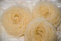 Dry rice noodles on plate Royalty Free Stock Photo