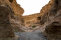 Dry River Bed Inside Sesriem Canyon at Sunset, Namibia Royalty Free Stock Photo