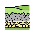 dry river color icon vector illustration