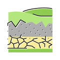 dry river color icon vector illustration