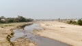The dry river of Subarnarekha Line of gold in Chota Nagpur Plateau. A Scenic Landscape View in Indo Gangetic plain region of Royalty Free Stock Photo