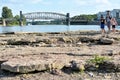dry riverbed of the Elbe Royalty Free Stock Photo