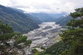 Dry riverbed and meander