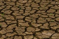 Dry riverbed. Parched Soil Texture Royalty Free Stock Photo