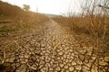 Dry riverbed reveals impact of climate change