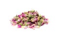 Dry Rose Buds, Roses Petals for Pink Flower Tea, Dried Persian Rosebuds, Rose Buds Textured Flowers Royalty Free Stock Photo