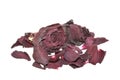 dry rose petals isolated on white background Royalty Free Stock Photo