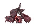 Dry roselle isolated on white background Royalty Free Stock Photo