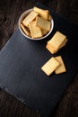 dry salted crackers in a bowl Royalty Free Stock Photo