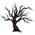 Dry scary tree template