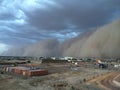 Sandstorm in chad dry season Royalty Free Stock Photo