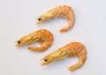 Dry shrimp with white backgraound, Lenten food Royalty Free Stock Photo