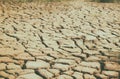 Abstract crack texture on dry soil background, Natural texture background, outdoor day light Royalty Free Stock Photo