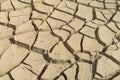 Dry soil cracks texture pattern at river bank Royalty Free Stock Photo
