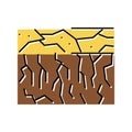 dry soil color icon vector illustration Royalty Free Stock Photo