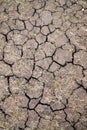 Dry soil because of lack of water Royalty Free Stock Photo