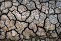Dry soil surface with deep cracks textured background. Dried and cracked soil. Climate change. Desertification. Cracked earth, Royalty Free Stock Photo