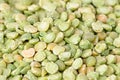 Dry split light green peas texture background Royalty Free Stock Photo