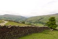 Dry stacked stone walls in the Yorkshire Dales Royalty Free Stock Photo