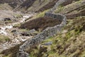 Dry stacked stone walls in the Yorkshire Dales Royalty Free Stock Photo