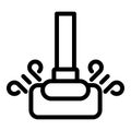 Dry steam cleaner icon, outline style