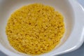 Dry stelline (little star) pasta in a small dish Royalty Free Stock Photo