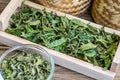 Dry stevia leaf