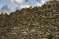 Dry stone garden wall Royalty Free Stock Photo