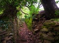 Dry stone, sometimes called drystack or drystane Royalty Free Stock Photo