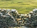 Dry wall stone wall on Achill Island Royalty Free Stock Photo