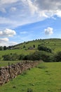 Dry stone wall in Derbyshire England. Royalty Free Stock Photo