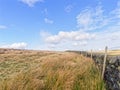 Dry stone wall across the Derbyshire Peak District Royalty Free Stock Photo