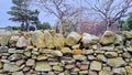 Dry Stone Wall on a Farm in Oatlands Tasmania Australia Royalty Free Stock Photo