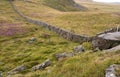 Dry stone with ladder stile on moorland. Royalty Free Stock Photo