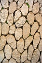 Dry stone wall with pattern Royalty Free Stock Photo