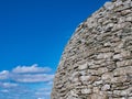 The dry stone wall structure of the Broch of Clickimin in Lerwick, Shetland, UK Royalty Free Stock Photo