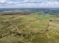 dry stone wall in yorkshire moorland Royalty Free Stock Photo