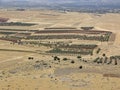 Dry summer landscape panorama in the Extremadura - Spain