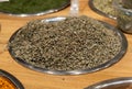 Dry syrian oregano or zaatar  sold at supermarket Royalty Free Stock Photo