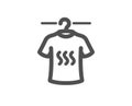 Dry t-shirt icon. Laundry shirt sign. Clothing cleaner. Vector