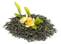 Dry tea isolated. Black, leaves. Royalty Free Stock Photo