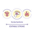 Dry test syndrome concept icon Royalty Free Stock Photo