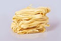 Dry thick rolled noodles square shape. Capelli d`angelo, Angel`s hair - pasta.