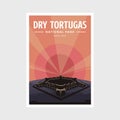 Dry Tortugas National Park poster vector illustration design