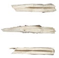 Dry tree twigs branches isolated on white background. set pieces of broken wood plank. collage small wood chips close-up