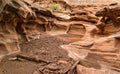 Dry waterfall, desert wash