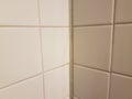 dry white tile caulk in bathroom or kitchen wall Royalty Free Stock Photo