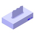 Dry wipes pack icon, isometric style