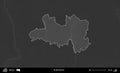 Drybin District highlighted, Belarus. Grayscale Royalty Free Stock Photo